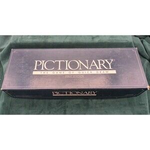 1985 Pictionary 1ST + 2ND Edition Drawing Board Game 100% Complete - Read Descri
